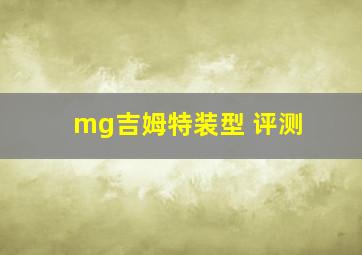 mg吉姆特装型 评测